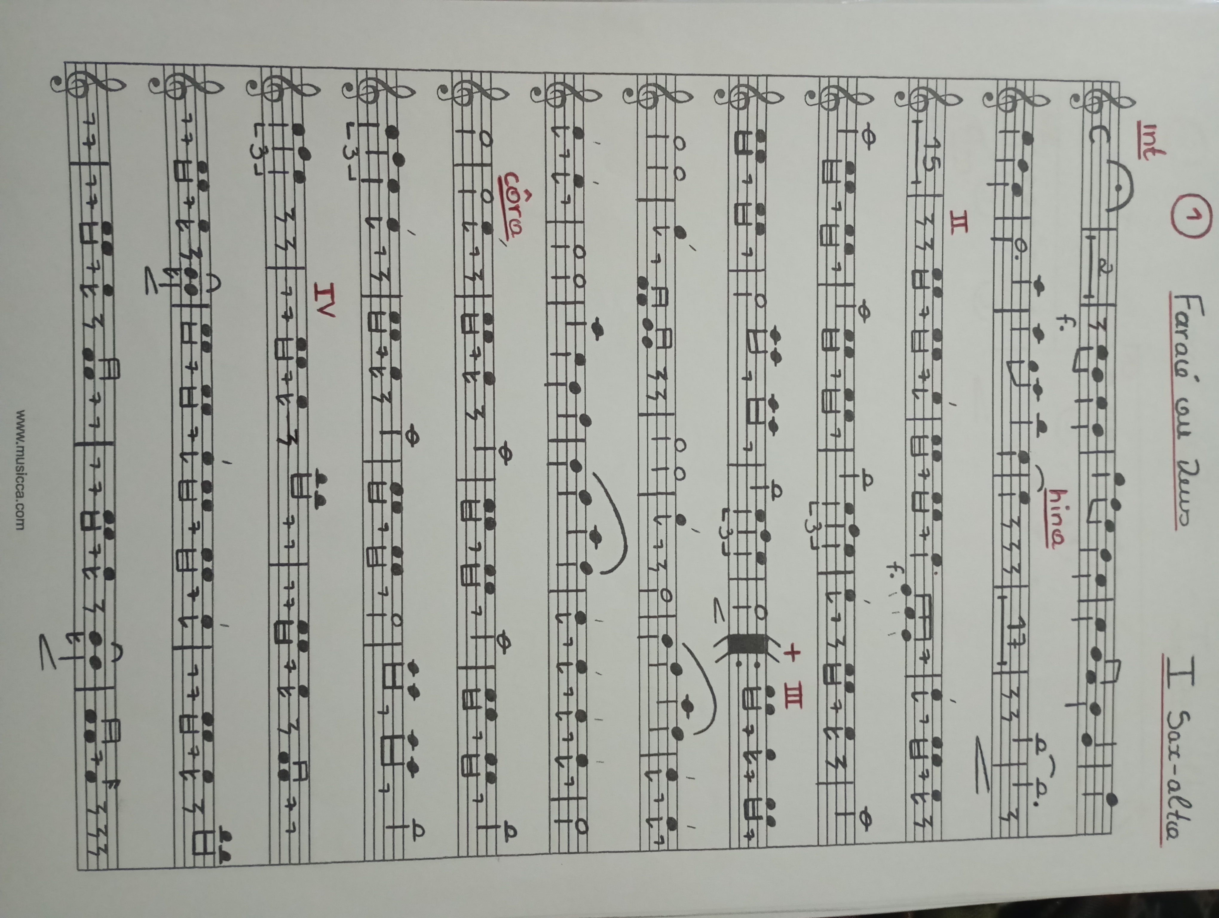 Partitura 1 Sax Alto - Página 1