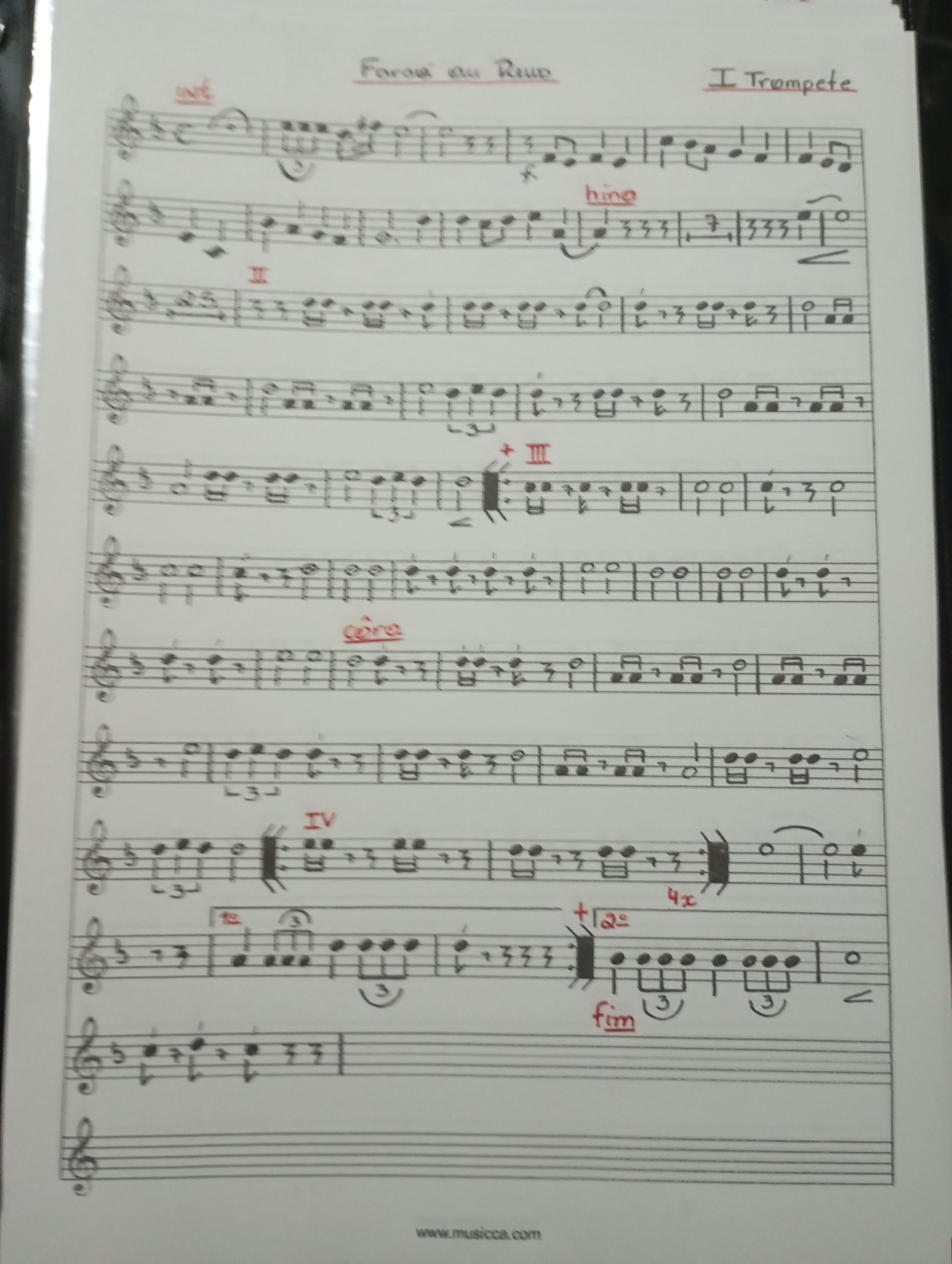 Partitura 1 Trompete - Página 1