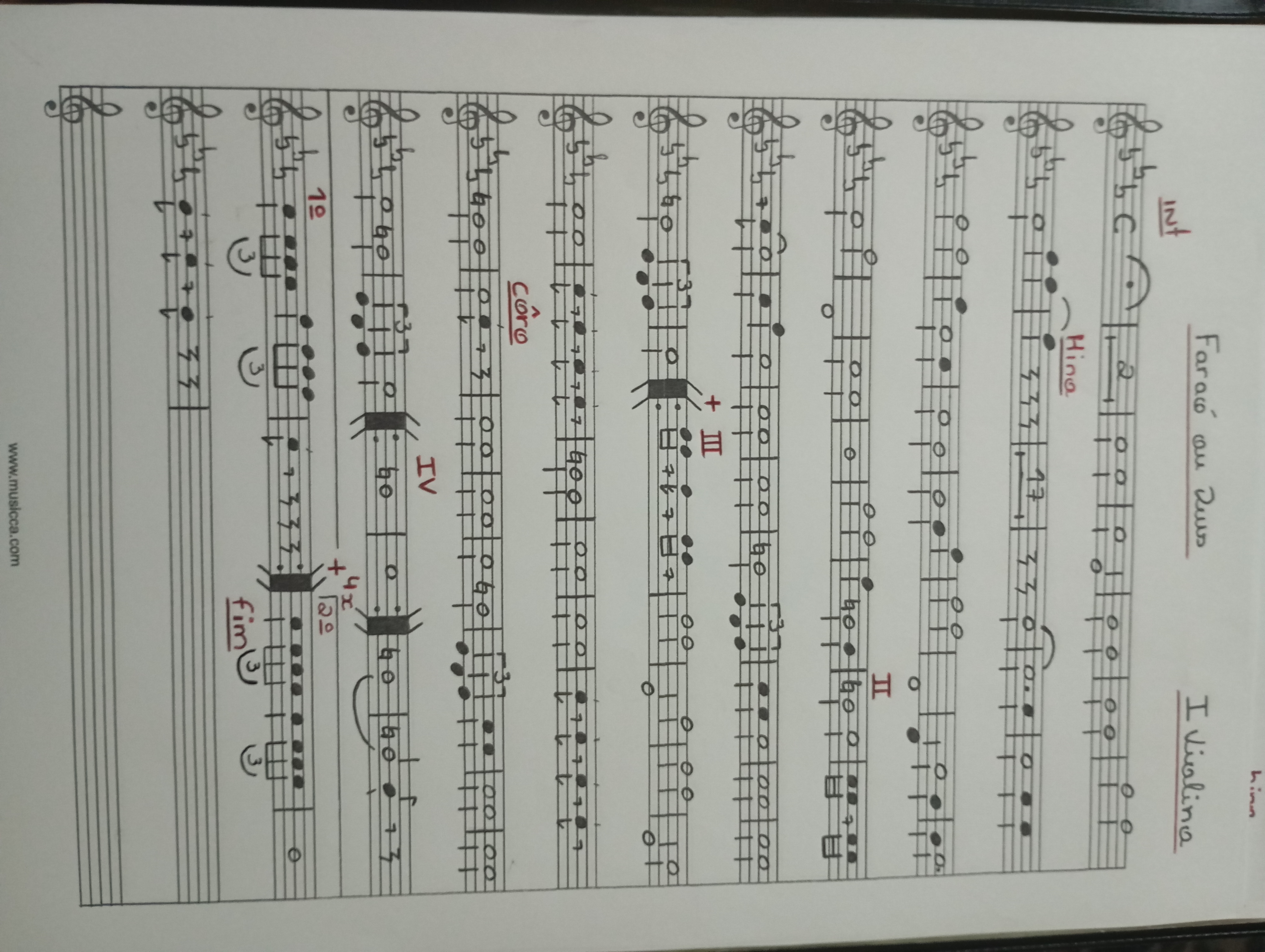 Partitura 1 Violino - Página 1