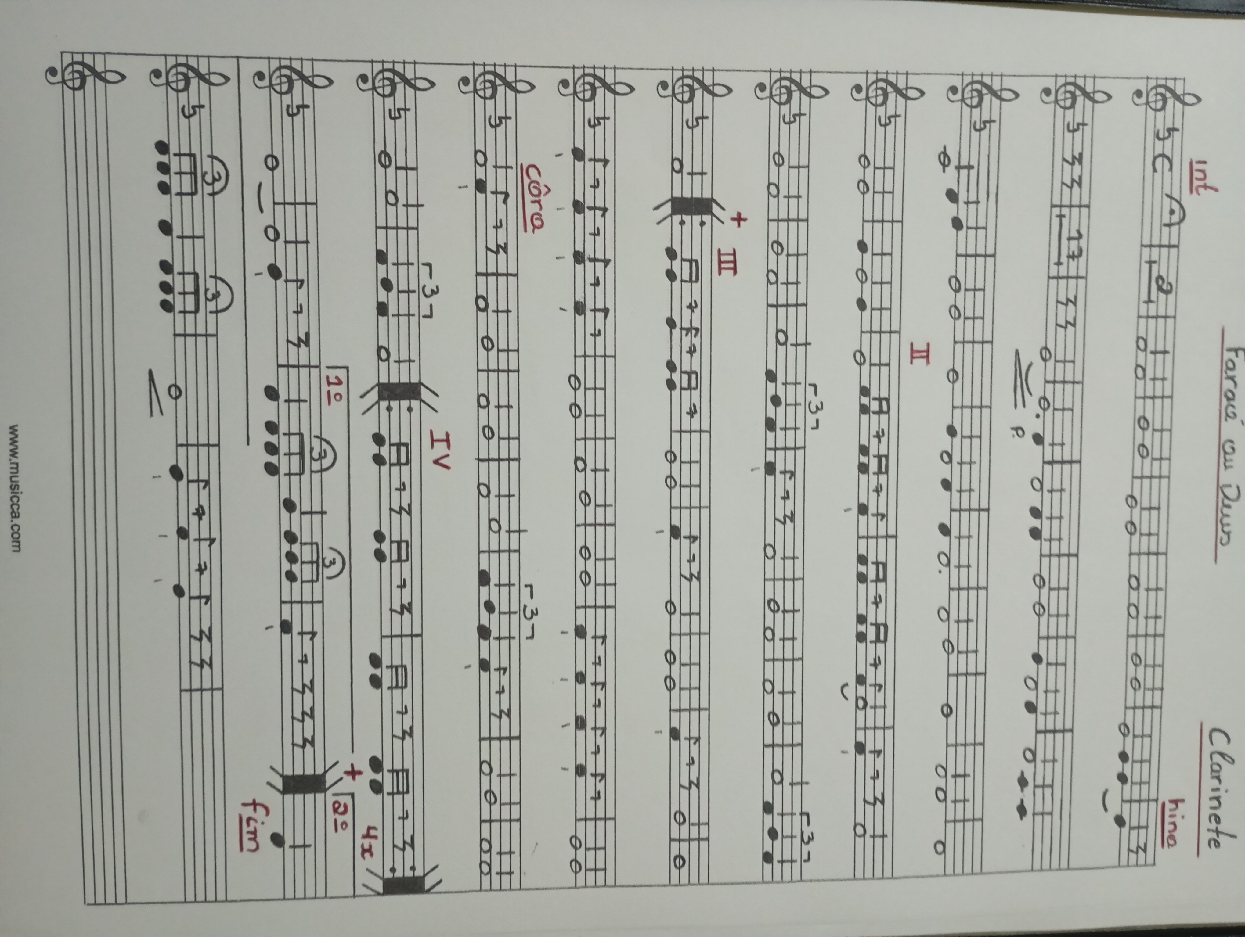 Partitura Clarinete - Página 1