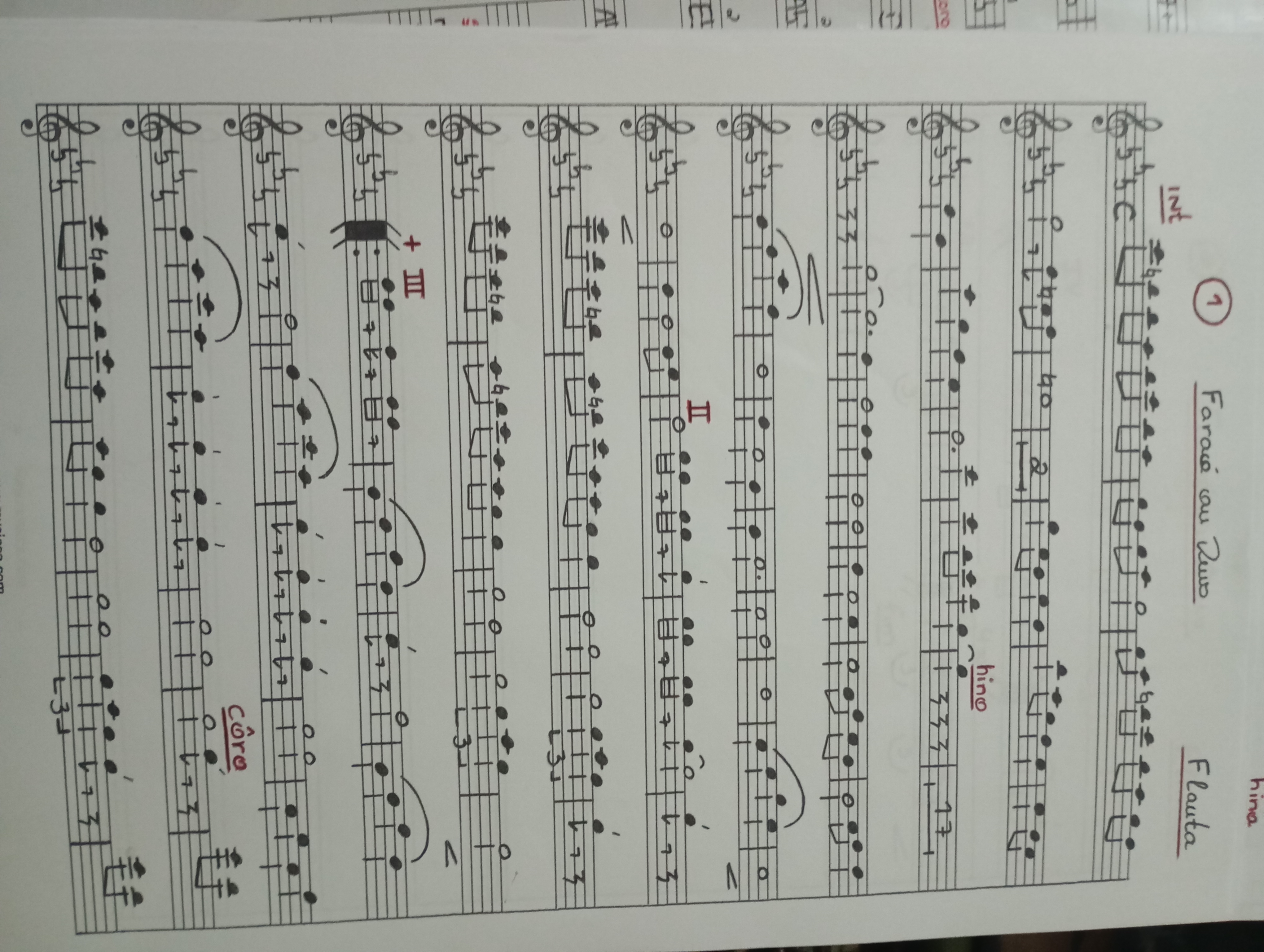 Partitura Flauta - Página 1