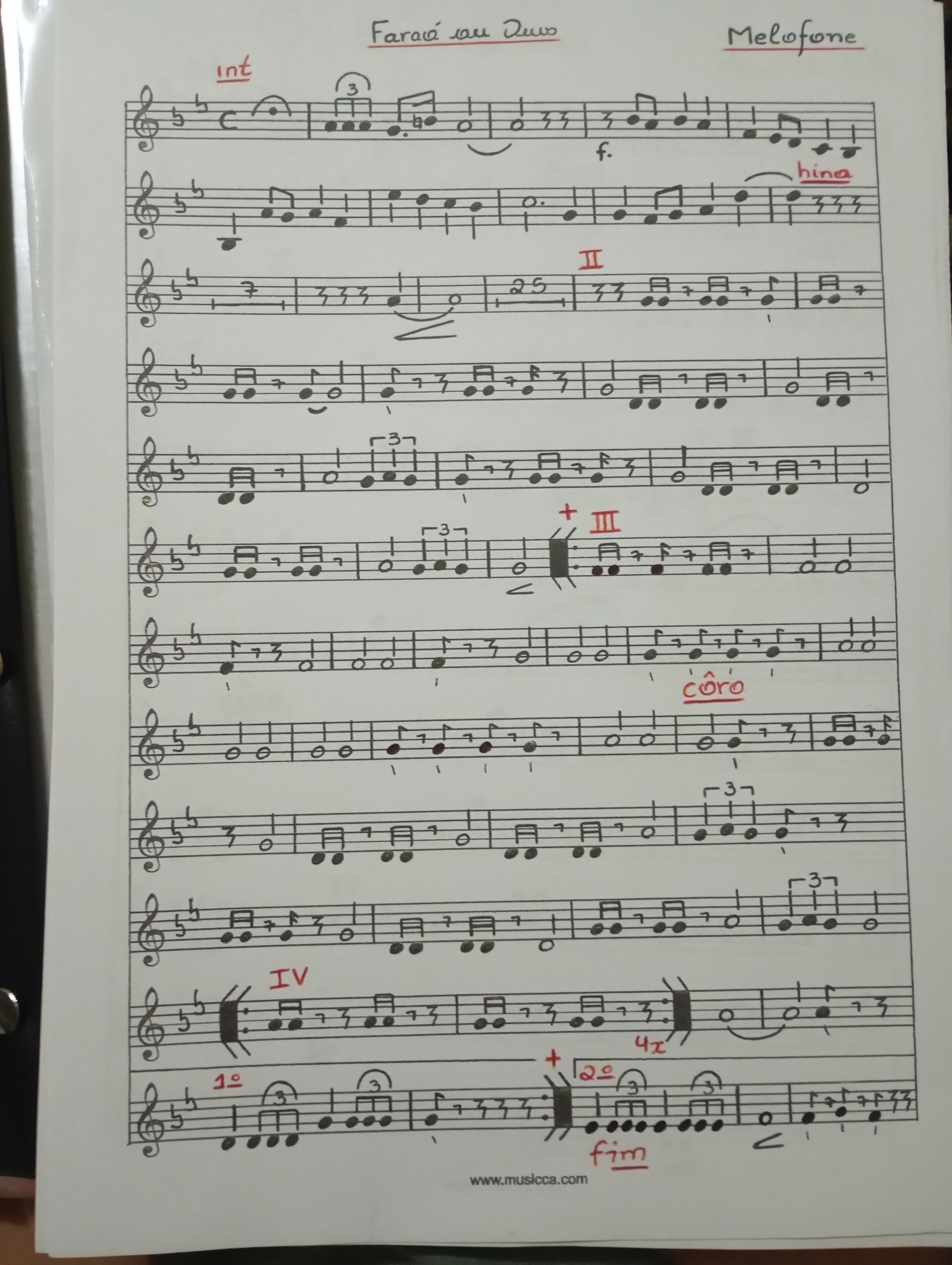 Partitura Melofone - Página 1