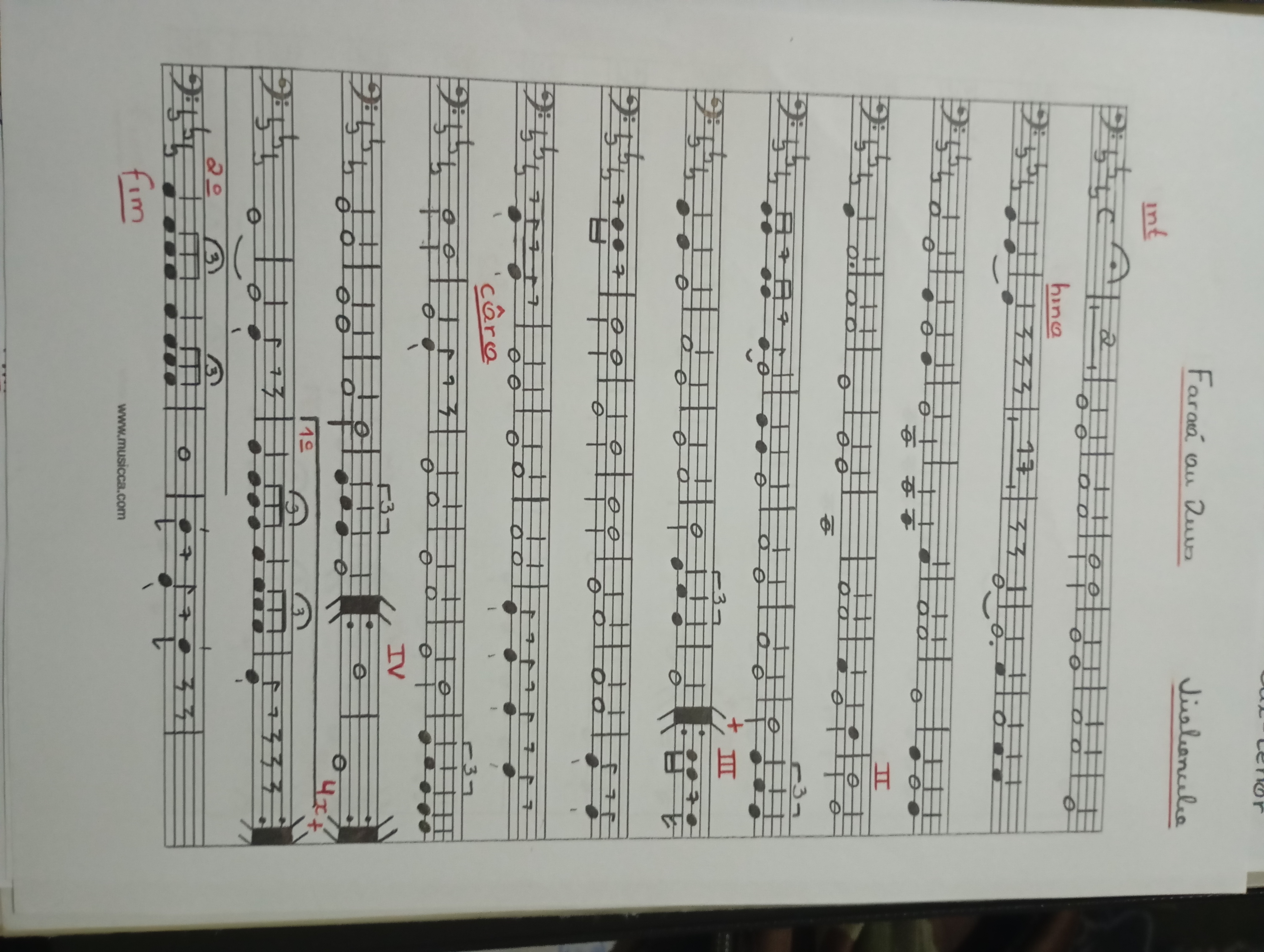 Partitura Violoncelo - Página 1